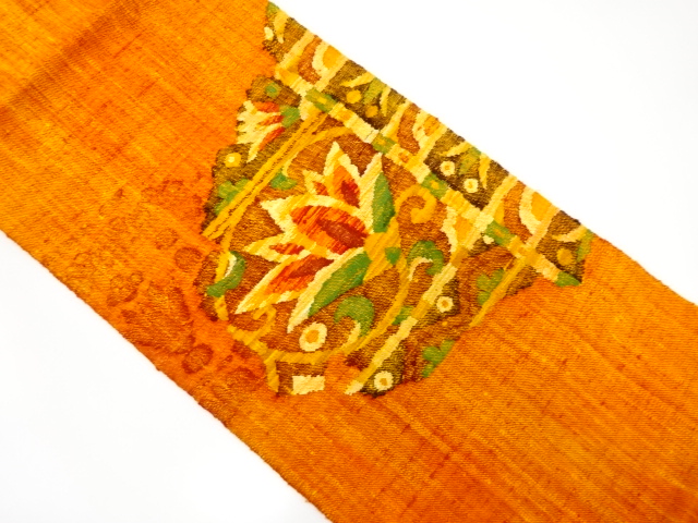 JAPANESE NAGOYA OBI / MAWATA TSUMUGI / WOVEN FLORAL SARASA